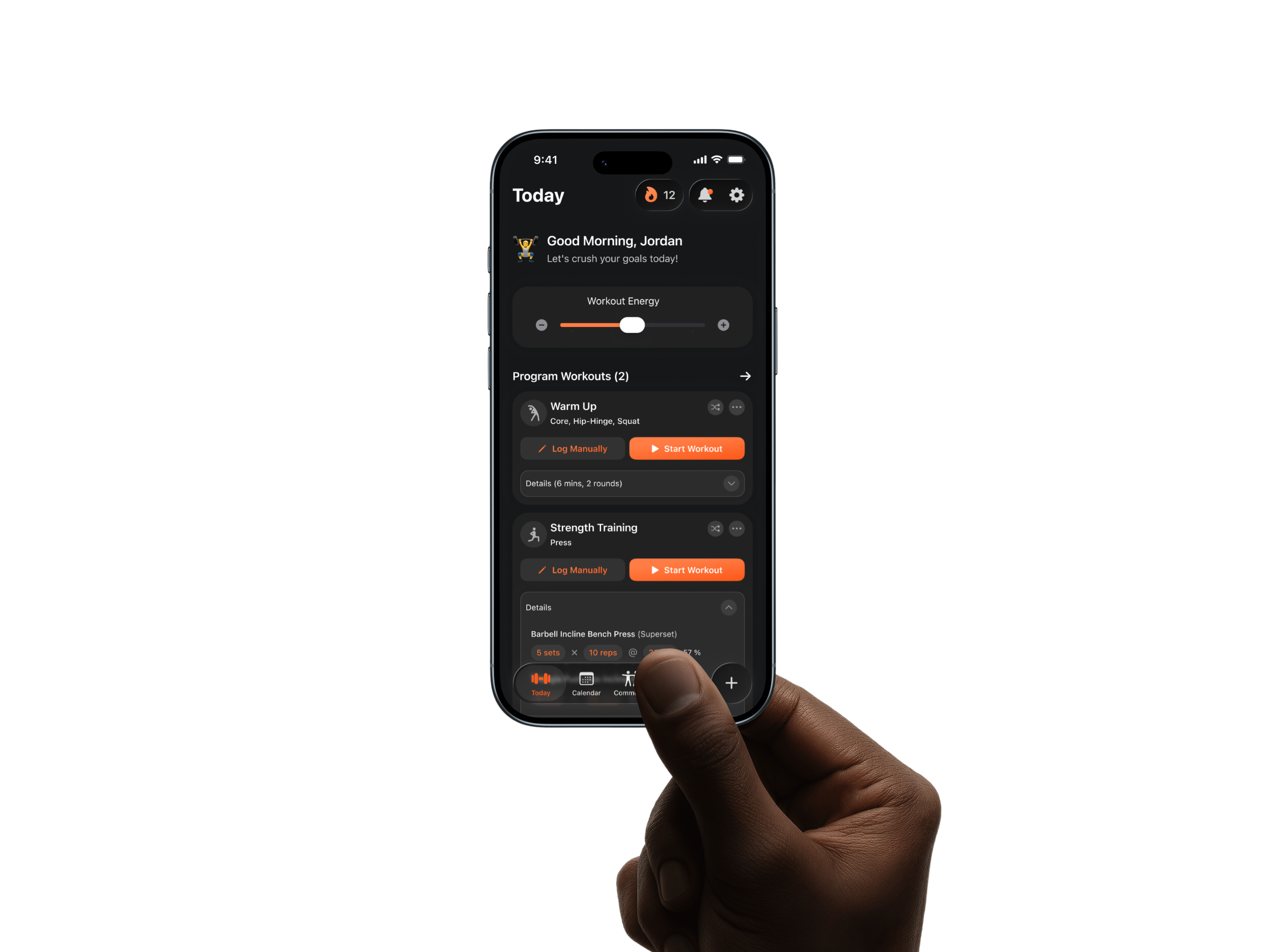 Ardor fitness app on mobile